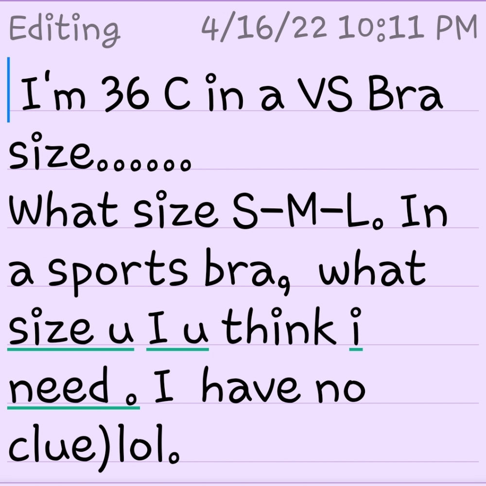 So I NEED ADVICE !!👙Bra size is 36 C, what's my sports bra size be? 🤔🤔🤔